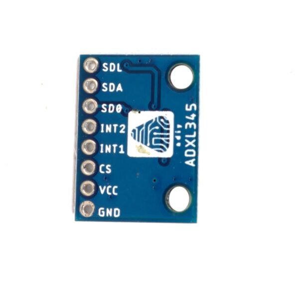 <p class="normal"><span lang="EN">ADXL345 from Analog Devices is a triple-axis accelerometer with digital I2C and SPI interface breakout. We added an onboard 3.3V regulator and logic-level shifting circuitry, making it a perfect choice for interfacing with any 3V or 5V microcontroller such as the Arduino.</span></p> <p class="normal"><span lang="EN">The sensor has three axes of measurements, X Y Z, and pins that can be used either as I2C or SPI digital interfacing. You can set the sensitivity level to either +-2g, +-4g, +-8g, or +-16g. The lower range gives more resolution for slow movements, the higher range is good for high-speed tracking. The ADXL345 is the latest and greatest from Analog Devices, known for its exceptional quality MEMS devices. The VCC takes up to 5V in and regulates it to 3.3V with an output pin.</span></p> <p class="normal"><span lang="EN">Fully assembled and tested. Comes with a 9 pins 0.1" standard header in case you want to use it with a breadboard or perfboard. Two 2.5mm (0.1") mounting holes for easy attachment.</span></p>