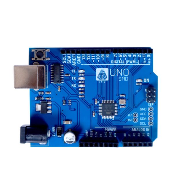 <span data-contrast="none">The Adiy Uno SMD ATmega328P Development Board is the low-cost version of the popular UNO R3 Arduino. Instead of ATmega16U2 processor, it is assembled with CH340C IC.</span><span data-ccp-props="{"201341983":0,"335559739":200,"335559740":276}"> </span> <span data-contrast="none">The Adiy Uno SMD is a microcontroller board based on the ATmega328. It has 14 digital input/output pins (of which 6 can be used as PWM outputs), 6 analog inputs, a 16 MHz ceramic resonator (CSTCE16M0V53-R0), a USB connection, a power jack, an ICSP header, and a reset button. It contains everything needed to support the microcontroller; simply connect it to a computer with a USB cable or power it with an AC-to-DC adapter or battery to get started.</span><span data-ccp-props="{"201341983":0,"335559739":200,"335559740":276}"> </span>